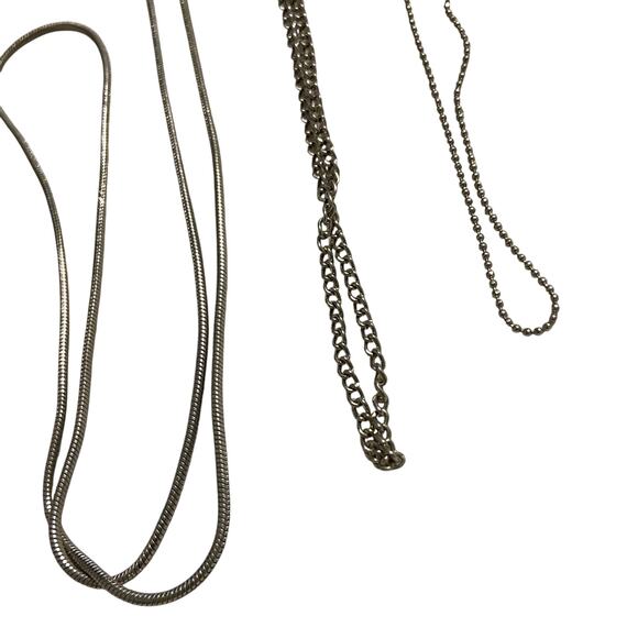 Lot 9 Silver Tone Necklace Various Size Single Toggle Charm Bracelet Extension - Picture 3 of 8